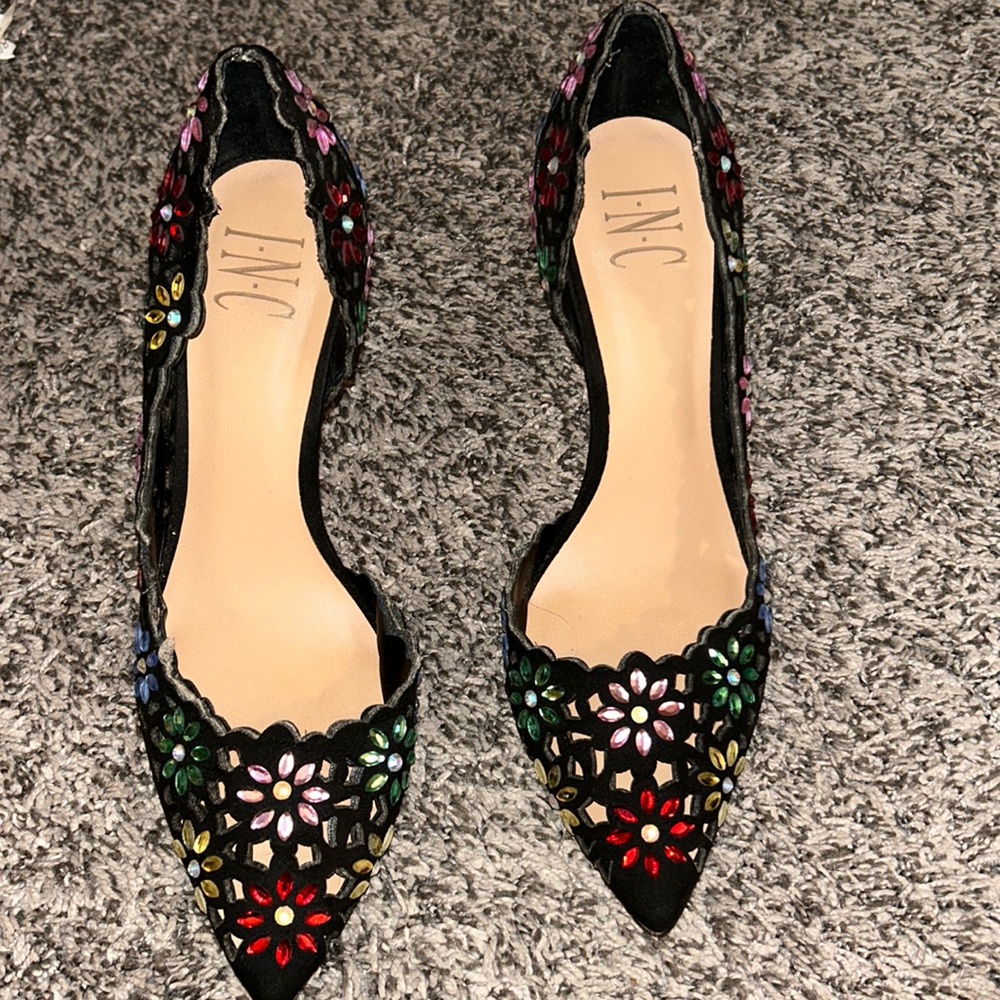 Gorgeous heels with multicolor rhinestones